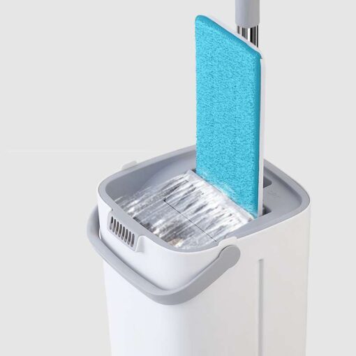 Scratch-Free Flat Mop with Dual-Compartment Bucket System - Image 6