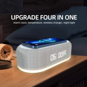 3-in-1 Wireless Charger Alarm Clock 1
