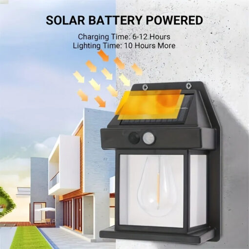 Solar Wall Lamp Outdoor Waterproof Battery free - Image 2